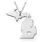 Michigan Heart Stainless Steel Necklace