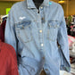 Blue Jean Shacket with U.P. WITH SIDE POCKETS!!!