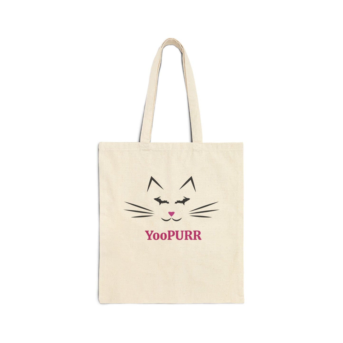 Yooper Cat Lover Cotton Canvas Tote Bag