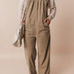 Solid Pocketed Loose Fit Corduroy Overall