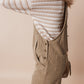 Solid Pocketed Loose Fit Corduroy Overall