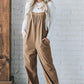 Solid Pocketed Loose Fit Corduroy Overall