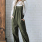 Solid Pocketed Loose Fit Corduroy Overall