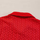 Red Cable Textured Quarter Zip Pocketed Plus Size Pullover