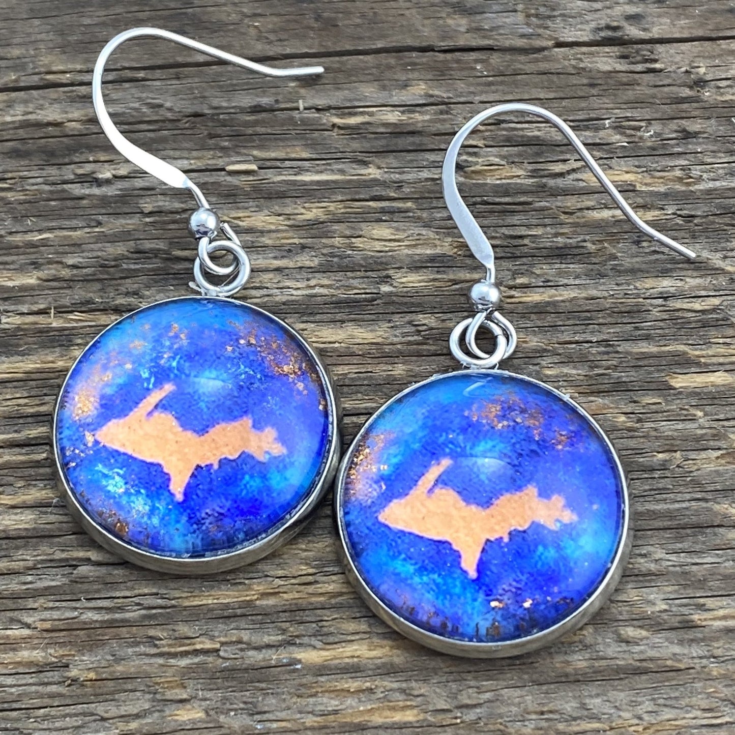 UP Copper Country Blue Earrings