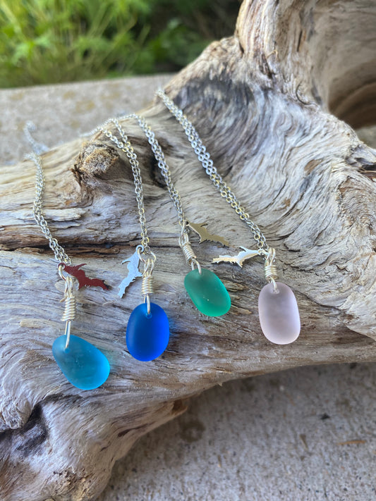 UP Beach Glass Necklace